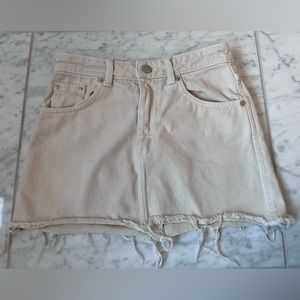 - cream zara jean skirt